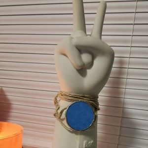 Glass and twine bracelet